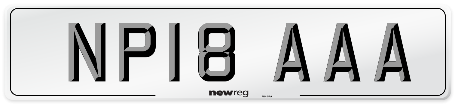 NP18 AAA Number Plate from New Reg
